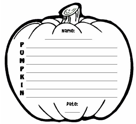 Halloween Pumpkin Creative Writing Poetry Templates