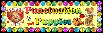 Puppy Punctuation Marks Bulletin Board Display