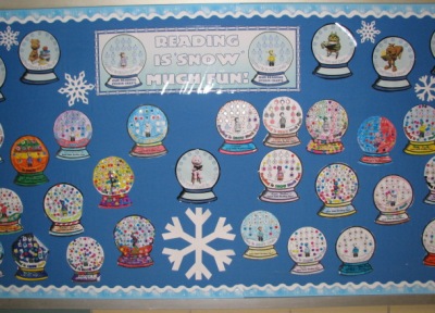 Reading Sticker Charts Winter Bulletin Board Display