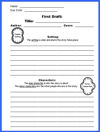 Printable book report form for third grade