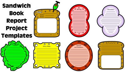 Sandwich Book Report Project Templates, Worksheets, and Activities