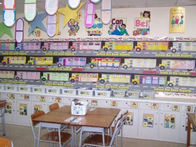 School Bus Book Report Projects Classroom Bulletin Board Display