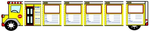 Back to School Bus Writing Templates Activity for Elementary Students