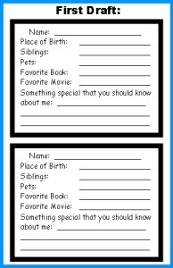 School Bus Templates Creative Writing Activity First Draft Worksheets