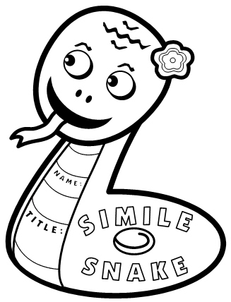 Simile Snake Writing Templates Head