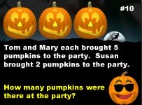 Halloween Math Word Problems Powerpoint Lesson Plans