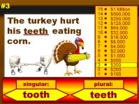 Thanksgiving Grammar Singular and Plural Words Powerpoint Lesson Plan