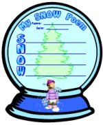 Snow Globe Acrostic Poem Templates