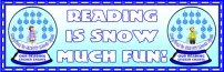 Winter Snow Globe Reading Sticker Chart Template