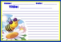 Spring Busy Bee Creative Writing Worksheet