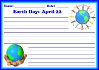 Spring Earth Day April 22 Printable Worksheet