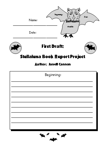 Stellaluna First Draft Creative Writing Worksheet For Project