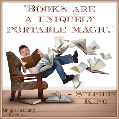 Stephen King Reading Quote - Books are a uniquely portable magic.