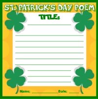 St. Patrick's Day Poem Printable Worksheet