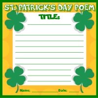 St. Patrick's Day Poem Printable Worksheet