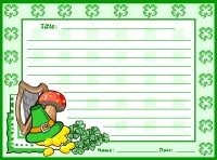 St. Patrick's Day Shamrock Creative Writing Printable Worksheet