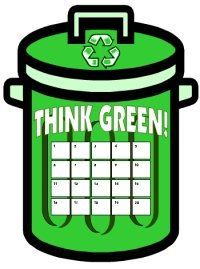 St. Patrick's Day Think Green Recycling Sticker Chart