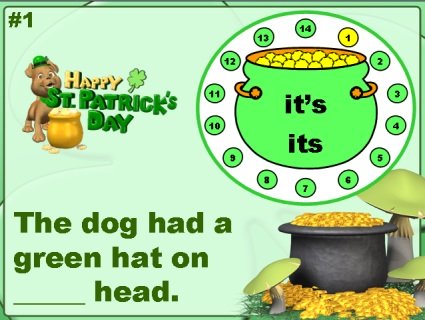 Grammar and Spelling St. Patrick's Day Powerpoint Lesson Activity