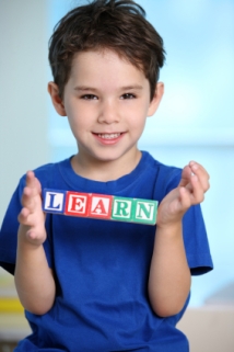 Elementary Student Learning Spelling Rules