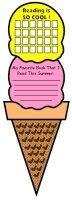 Summer Ice Cream Cone Reading Sticker Charts and Templates