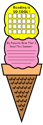 Summer Reading Program Homework Ice Cream Sticker Chart Templates