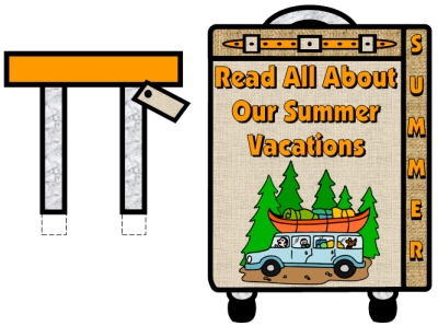 My Summer Vacation Suitcase Bulletin Board Display