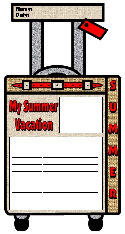 My Summer Vacation Fun Suitcase Writing Templates and Projects
