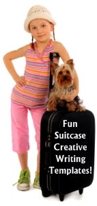 Fun Summer Vacation Suitcase Writing Templates