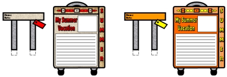 Back to School Teaching Resources My Summer Vacation Suitcase Templates