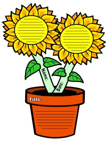 Sunflower Creative Writing Templates and Worksheets