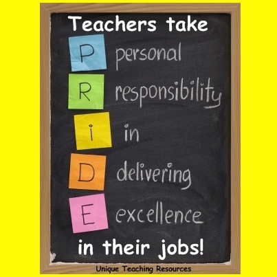 Teachers take pride in their jobs.