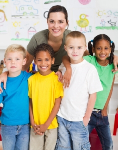 Elementary Classroom Teacher and Students