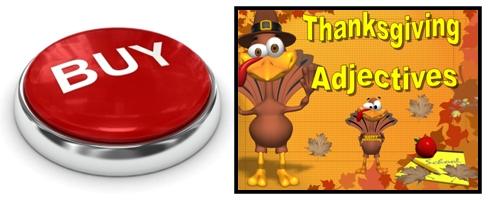 Thankgiving Adjectives Grammar Review Powerpoint Lesson Plans Buy Now