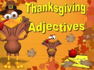 Thanksgiving Adjectives Grammar Powerpoint Lesson Plans