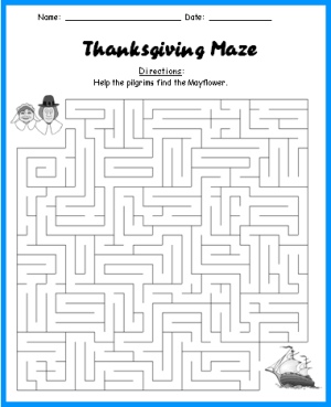 Thanksgiving Puzzle Maze