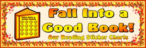 Fall and Thanksgiving Reading Sticker Charts Free Bulletin Board Display Banner