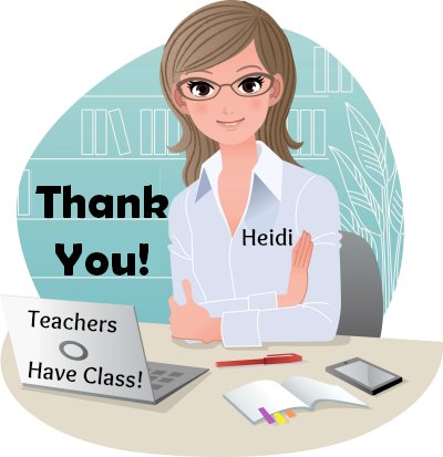 Thank You From Heidi McDonald and Unique Teaching Resources