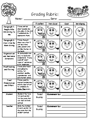 The Giving Tree Shel Silverstein Grading Rubric for Project