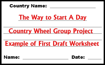 The Way to Start a Day Example of First Draft Writing Worksheet