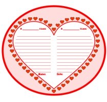 Valentine's Day Fun Creative Writing Heart Templates