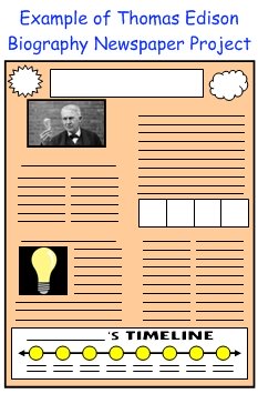 Thomas Edison Biography Newspaper Project