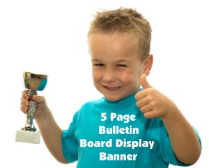 Free Trophy Book Report Bulletin Board Display Banner