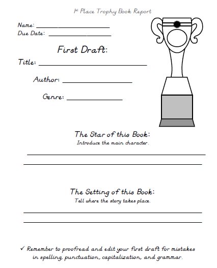 My Favorite That I Read Printable Worksheets