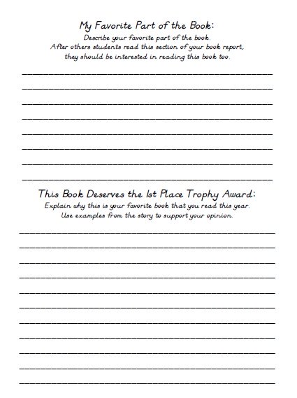 How to write a book report for 5th grade