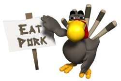 Turkey Eat Pork Sign