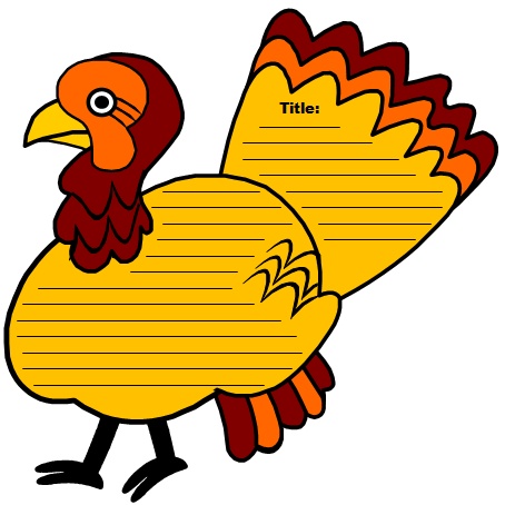 Fun Thanksgiving Turkey Project and Creative Writing Templates