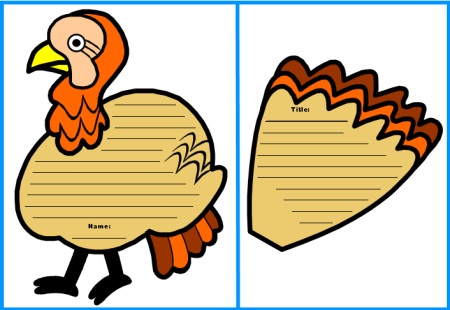 Turkey Creative Writing Set Color Templates