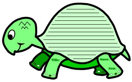 Turtle Creative Writing Templates and Worksheets
