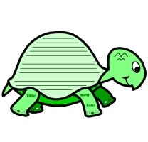 Turtle Shaped Creative Writing Templates and Worksheets