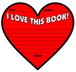 Valentine's Day I Love This Book Heart